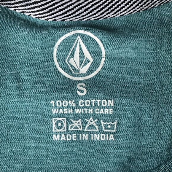 volcom Mens t shirt Teal Size Small - Picture 3 of 10